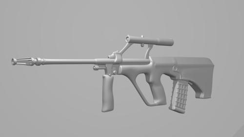 high poly AUG styer preview image